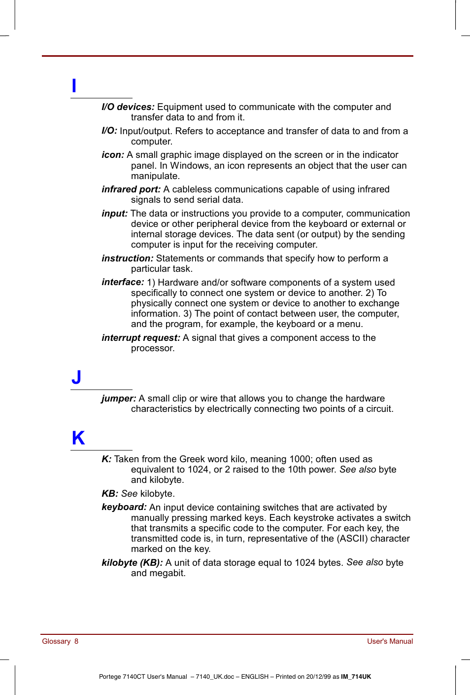 Toshiba Portege 7140 User Manual | Page 184 / 196