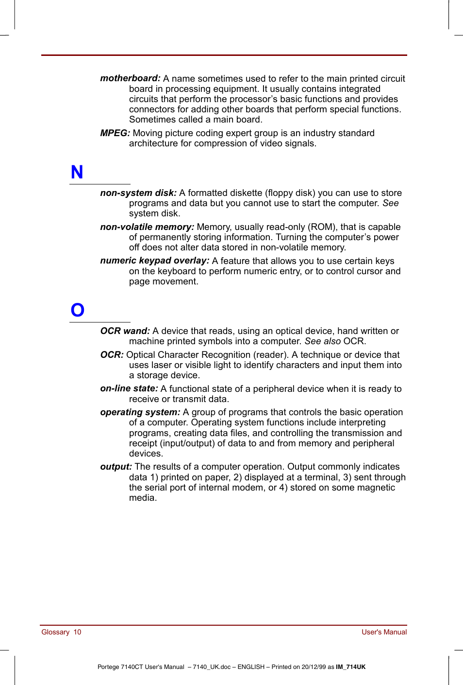Toshiba Portege 7140 User Manual | Page 186 / 196