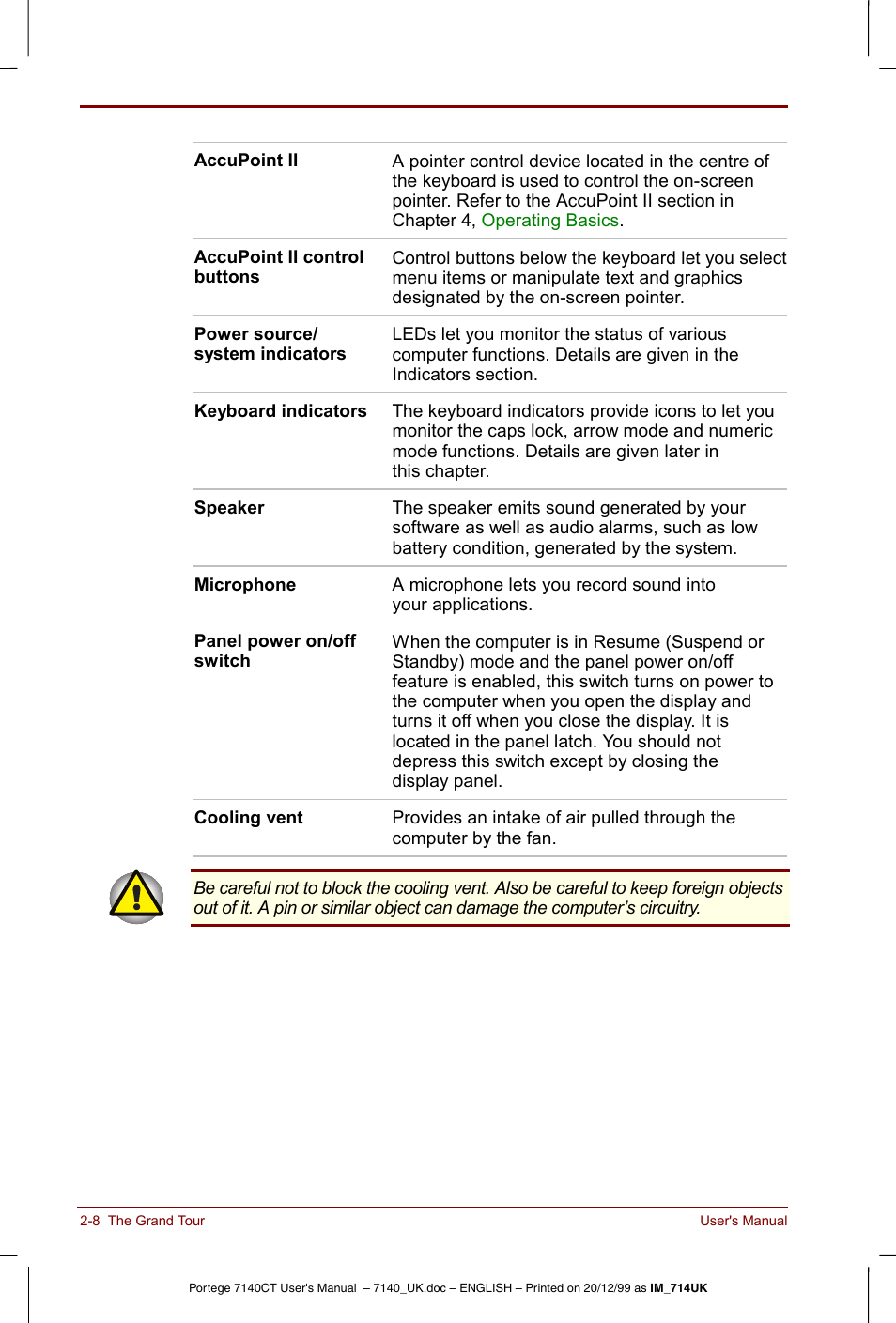 Toshiba Portege 7140 User Manual | Page 34 / 196