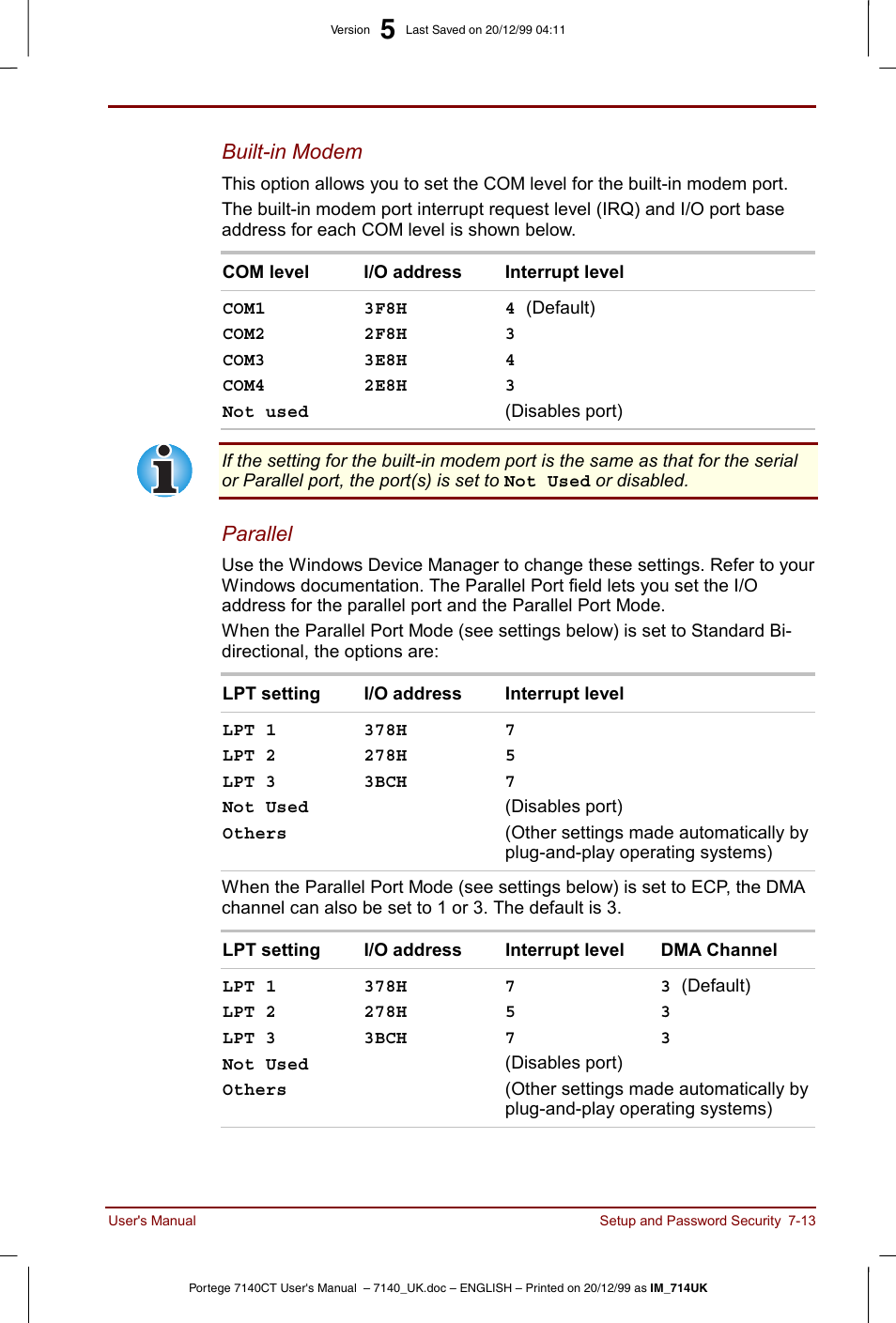 Toshiba Portege 7140 User Manual | Page 97 / 196