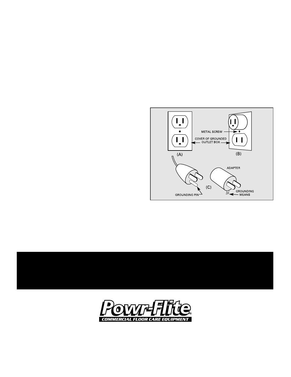 Warning | Powr-Flite P201 User Manual | Page 5 / 6