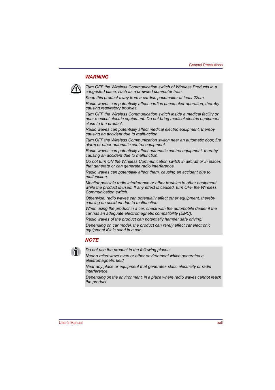 Toshiba Tecra A2 User Manual | Page 22 / 198