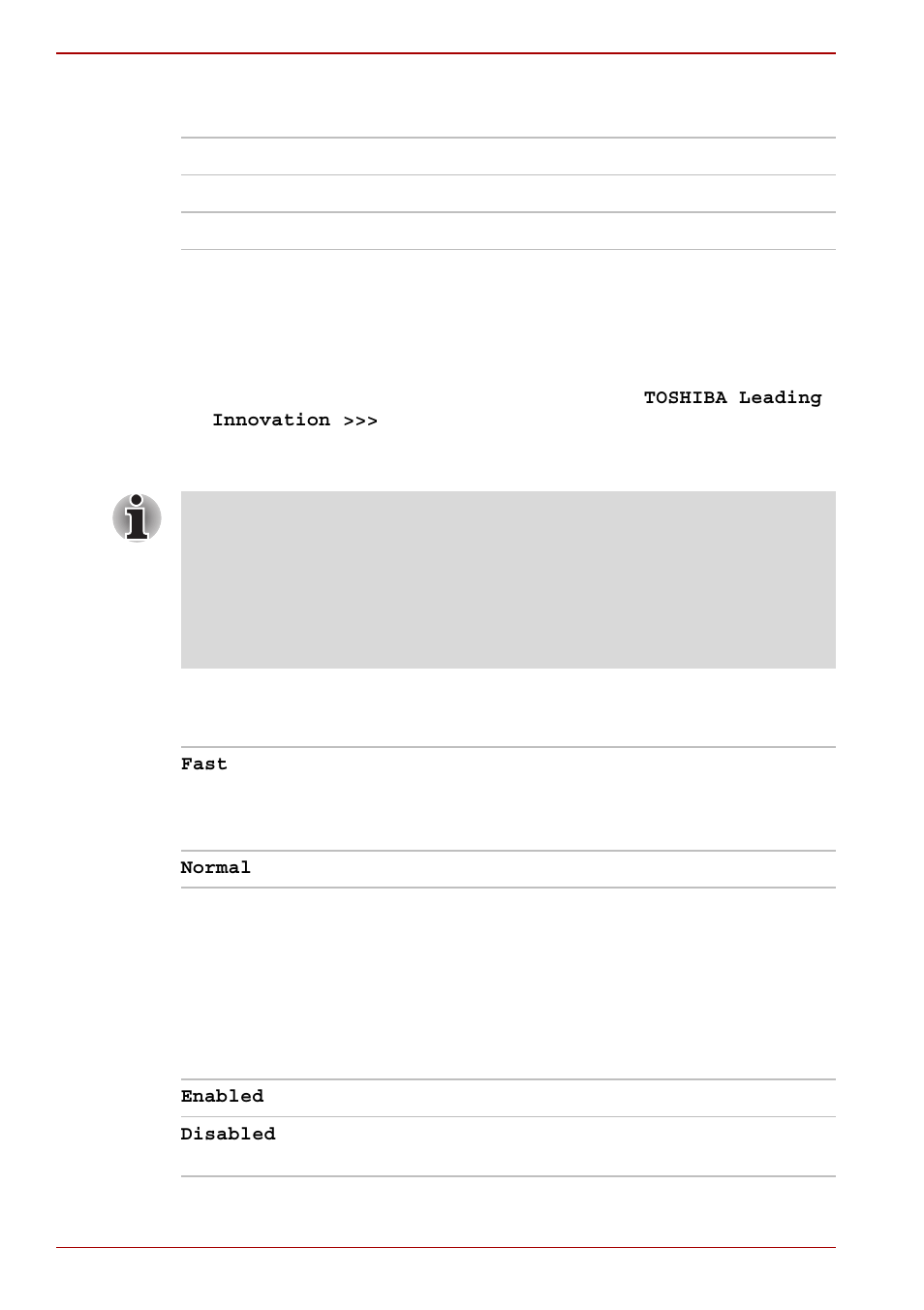 Boot speed, Keyboard wake-up on keyboard | Toshiba Satellite T230 User Manual | Page 120 / 170