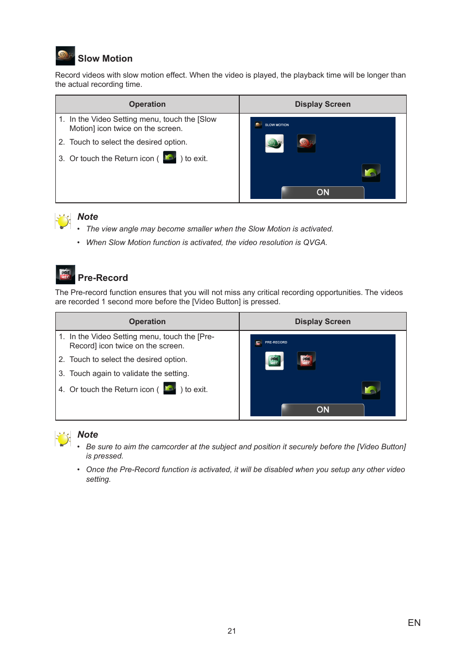 Toshiba Camileo P100 User Manual | Page 21 / 51