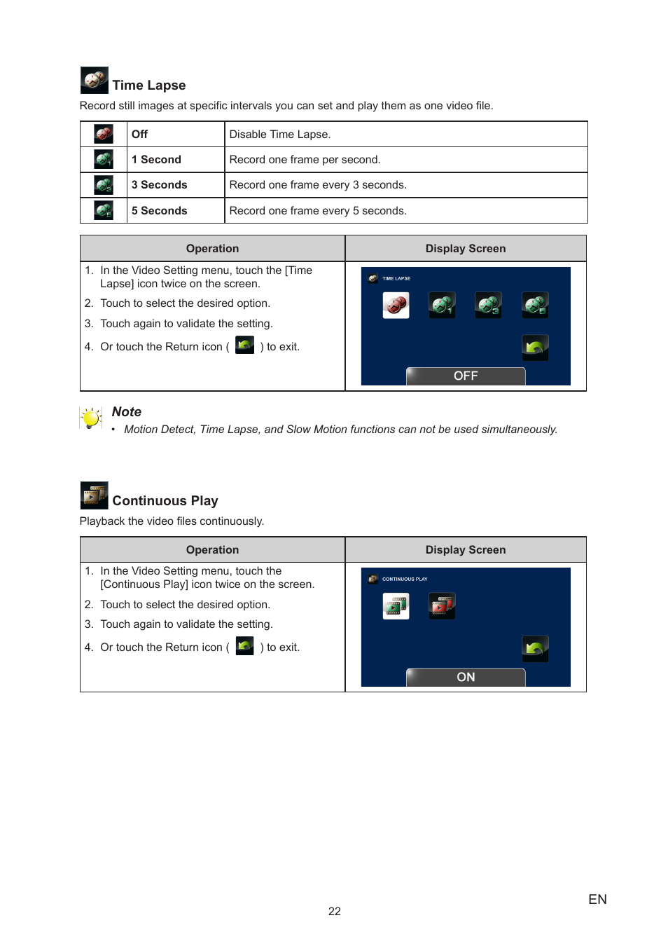 Toshiba Camileo P100 User Manual | Page 22 / 51