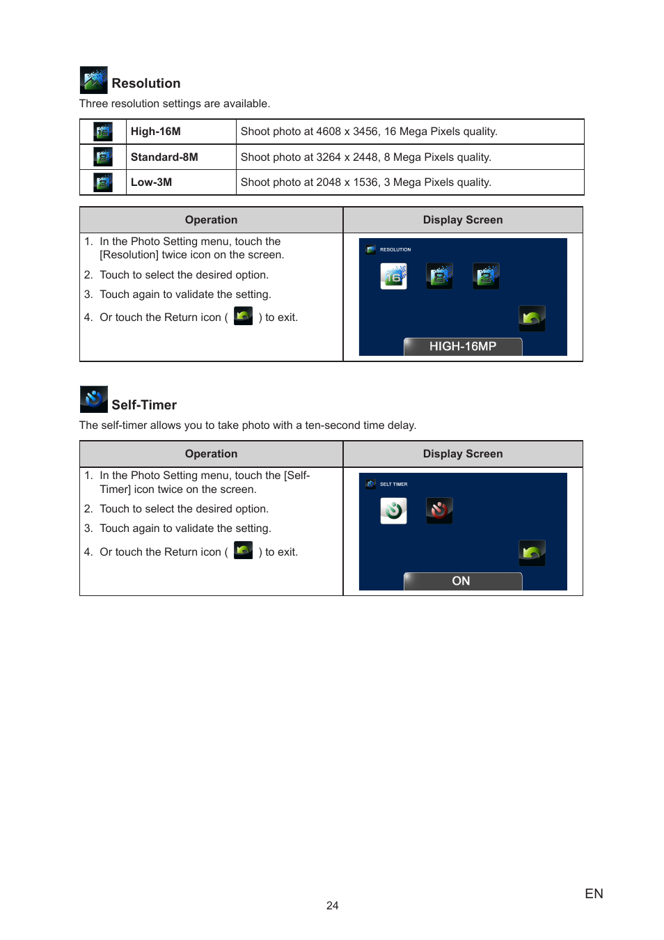 Toshiba Camileo P100 User Manual | Page 24 / 51