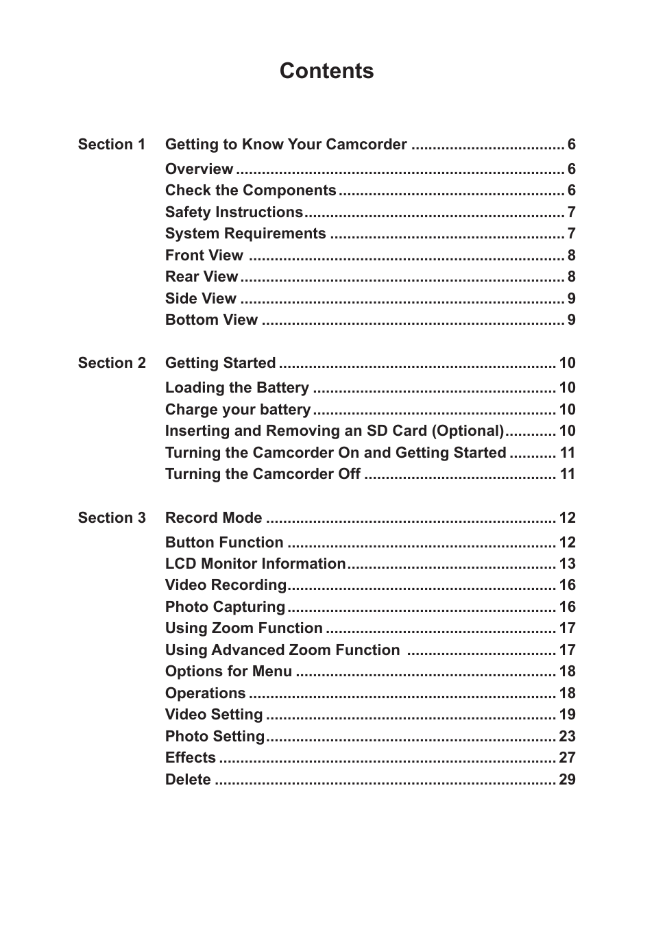 Toshiba Camileo P100 User Manual | Page 3 / 51