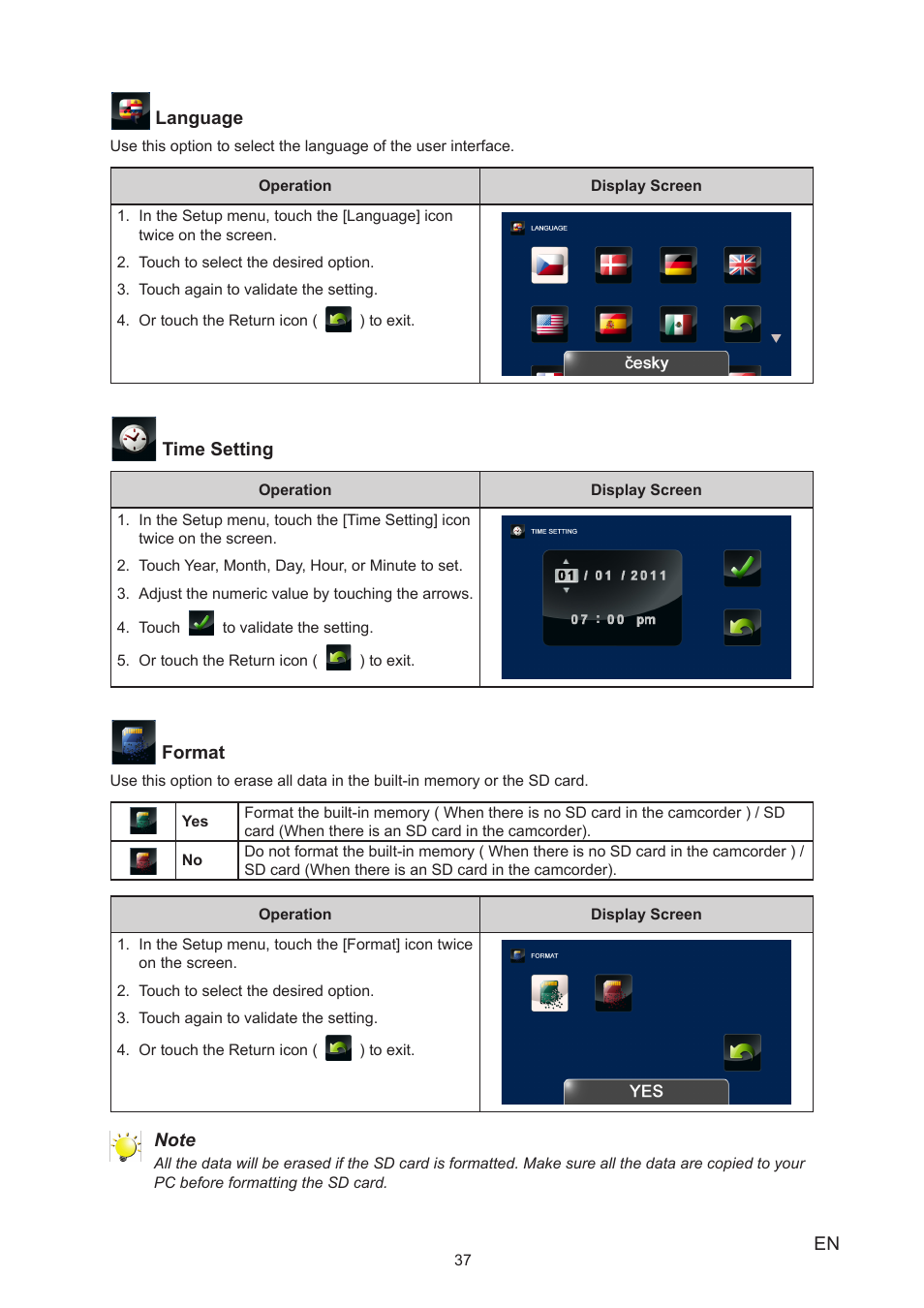 Toshiba Camileo P100 User Manual | Page 37 / 51