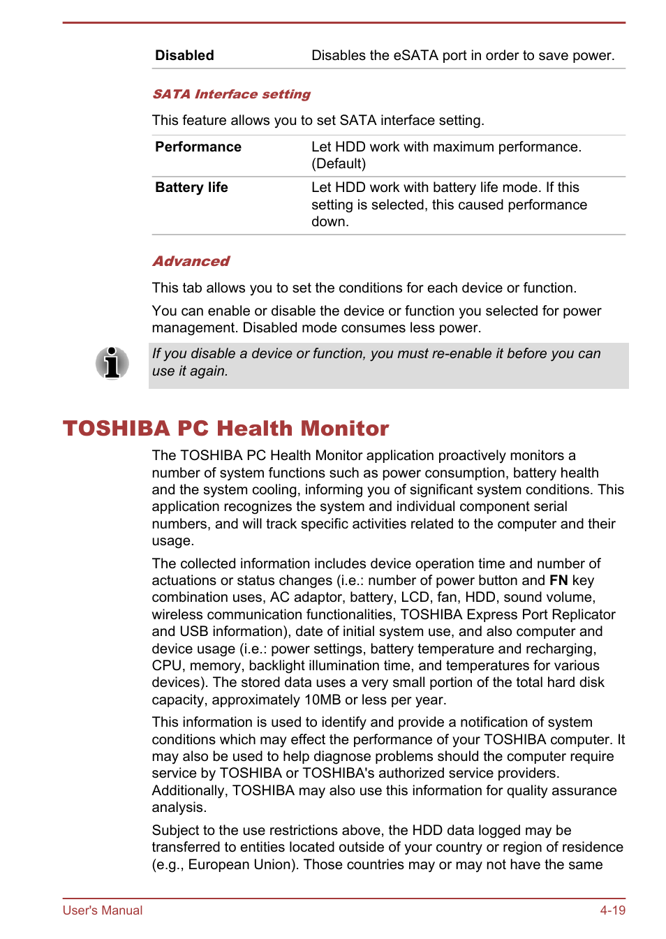 Toshiba pc health monitor, Toshiba pc health monitor -19 | Toshiba Portege R930 User Manual | Page 136 / 195