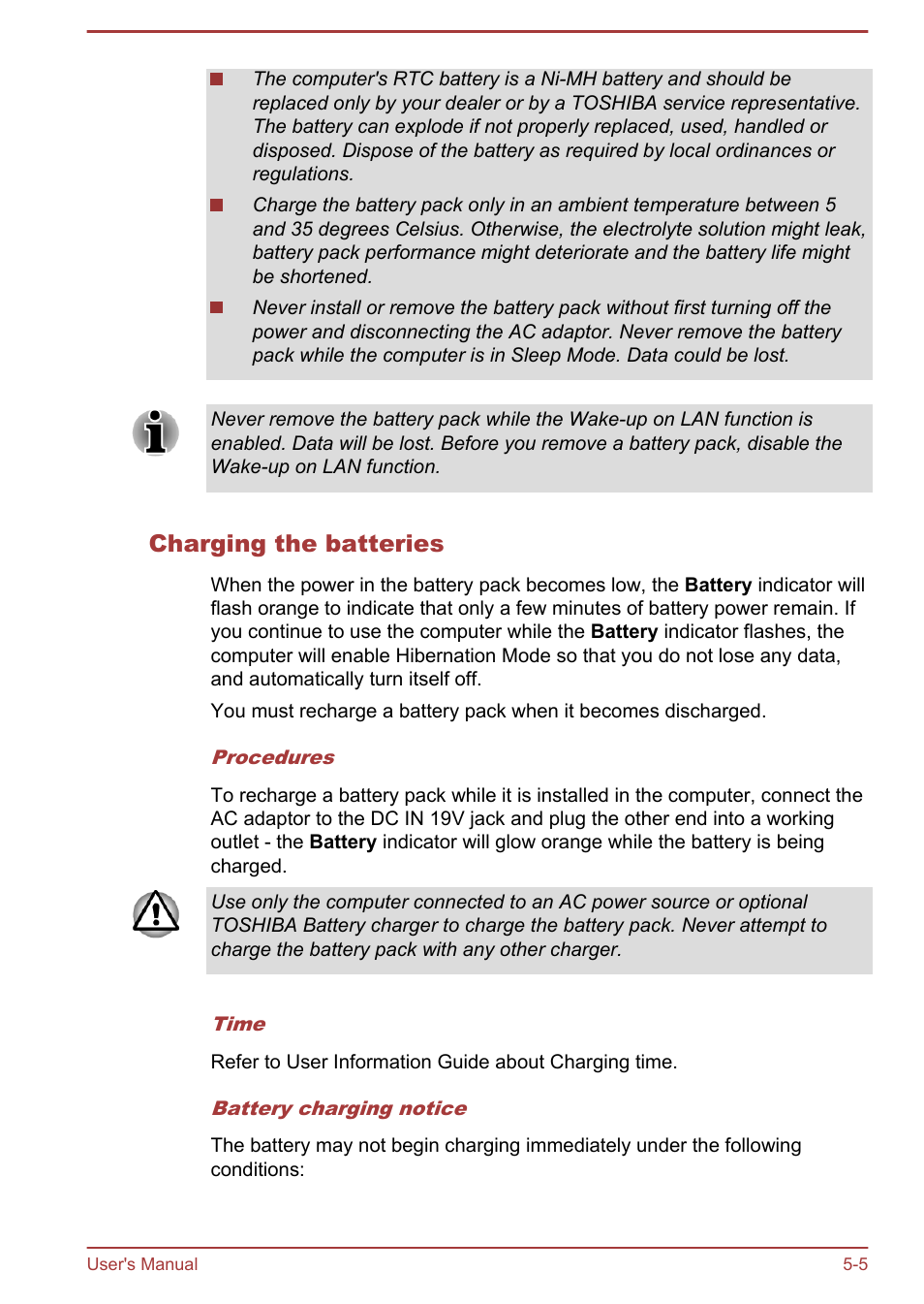 Charging the batteries | Toshiba Portege R930 User Manual | Page 149 / 195