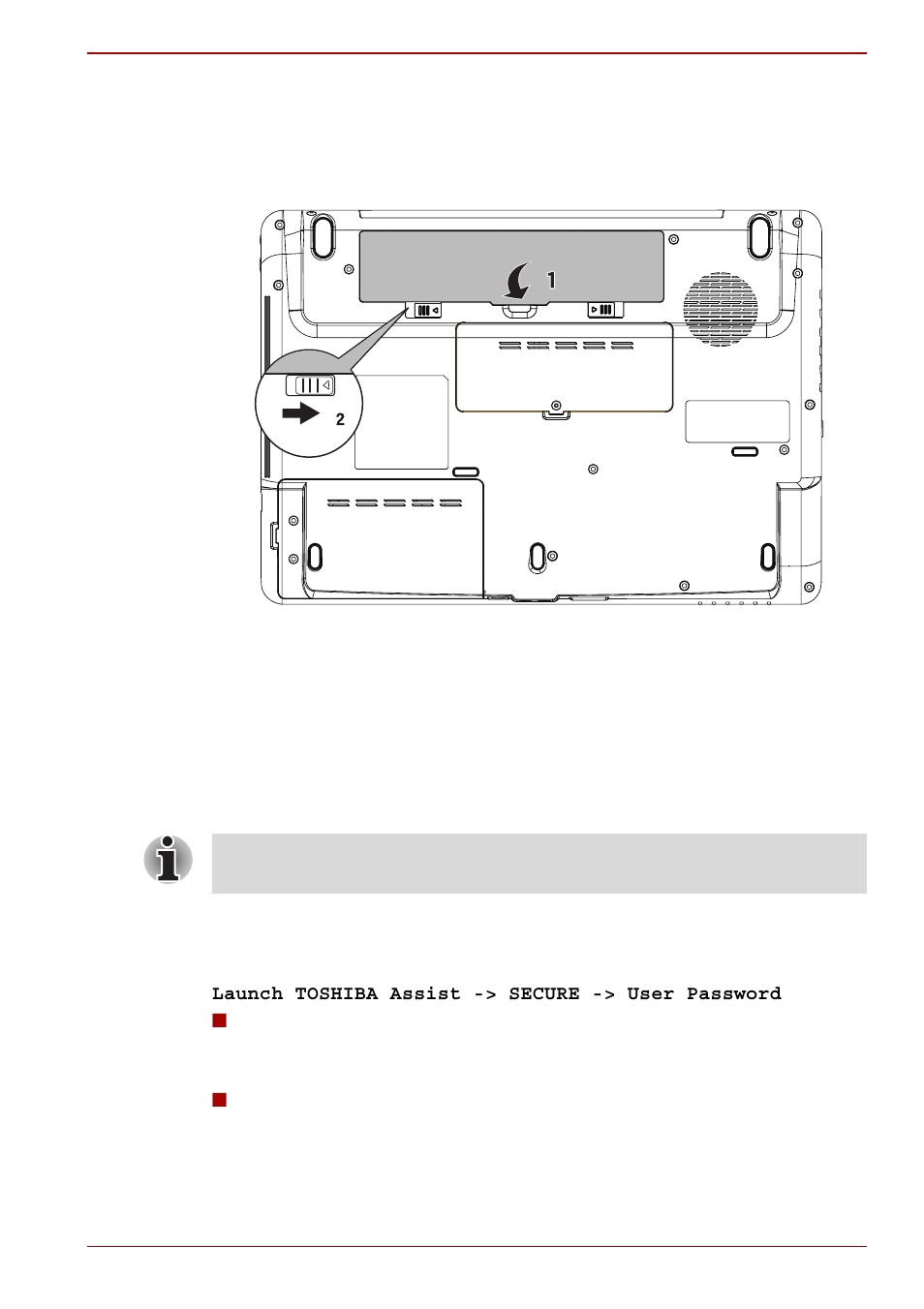 Toshiba password utility, Toshiba password utility -11, User password | Toshiba Satellite L450 User Manual | Page 109 / 184