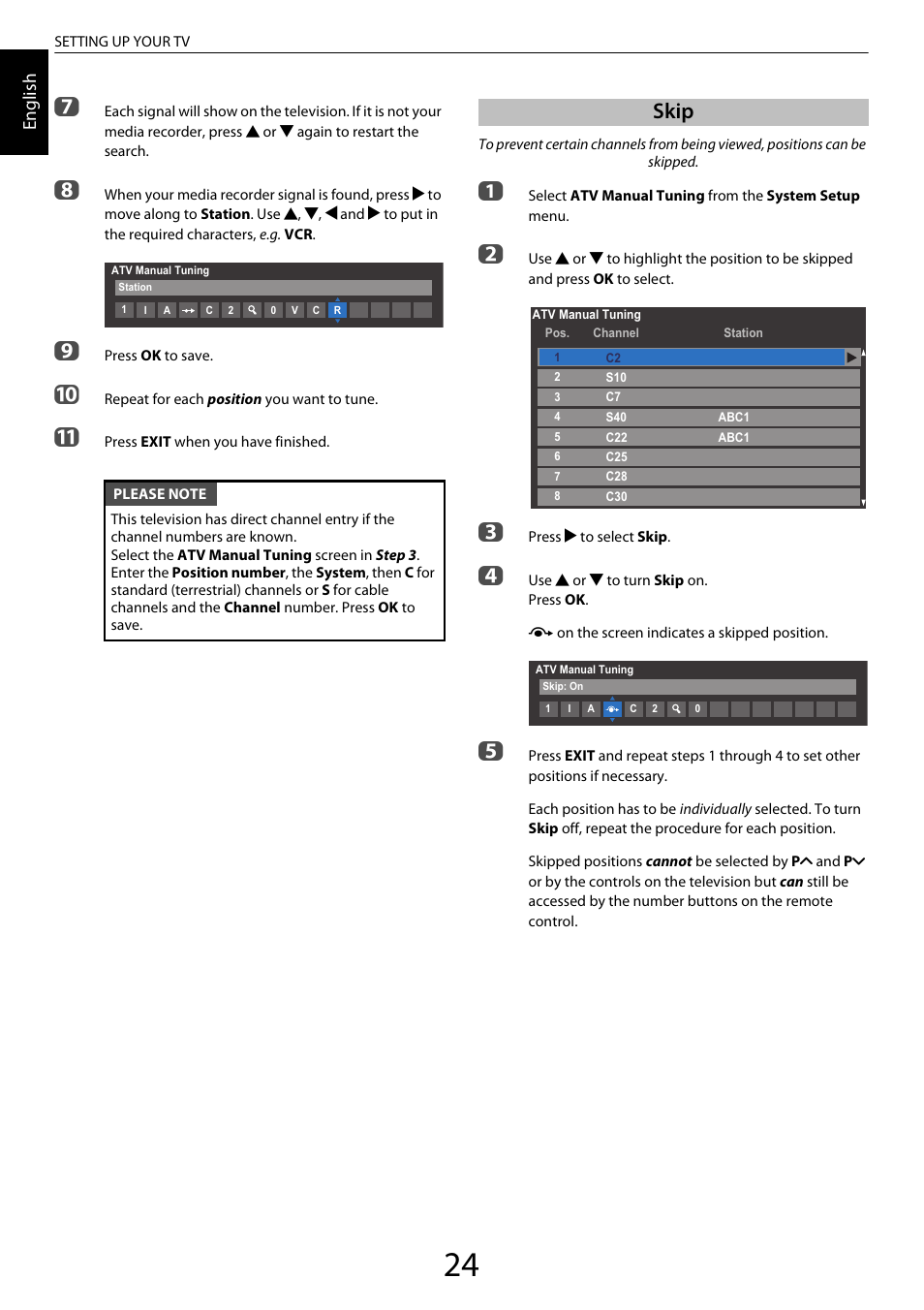 Skip, En glis h | Toshiba XL975 User Manual | Page 24 / 92