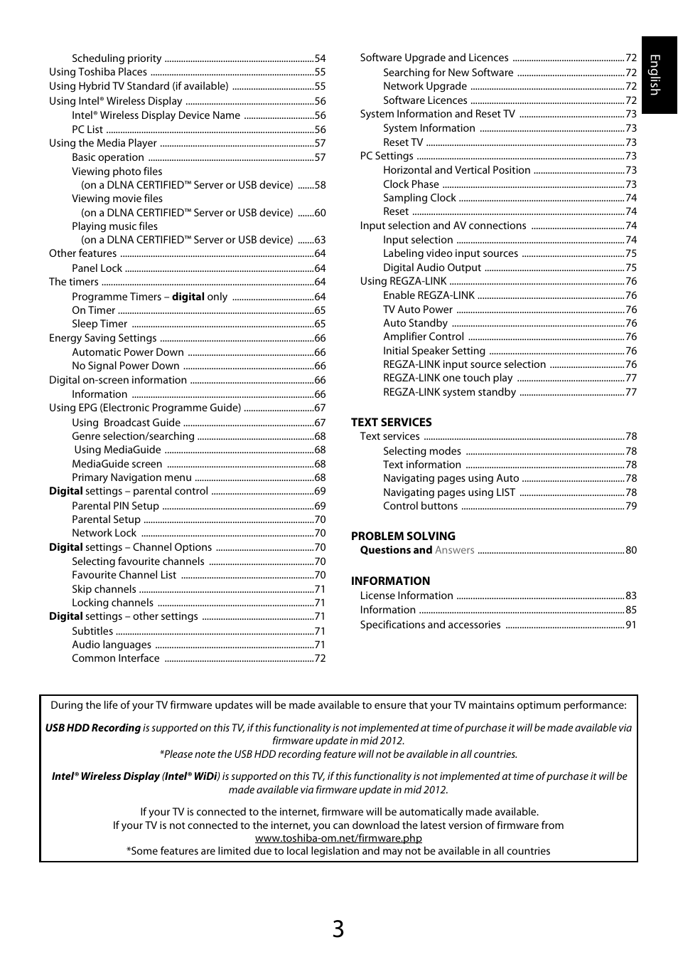 Toshiba XL975 User Manual | Page 3 / 92