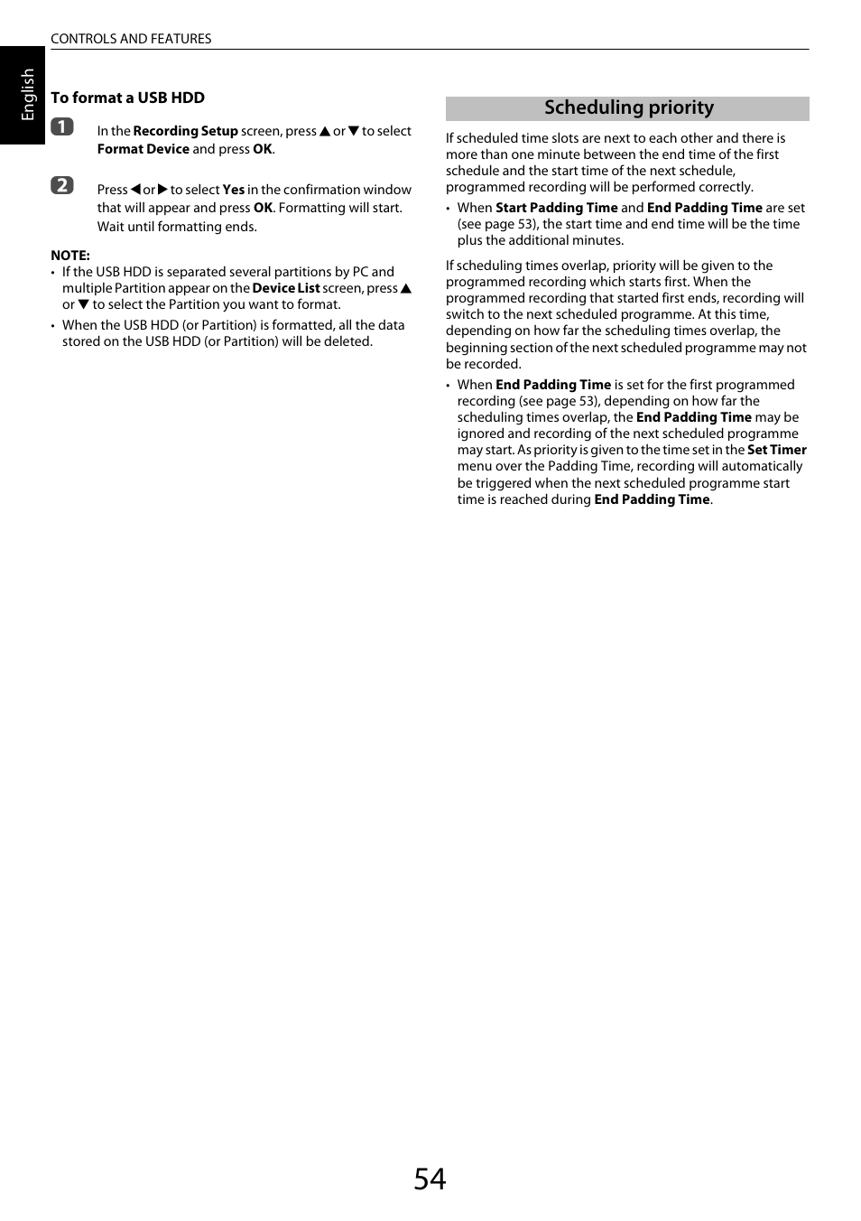 Scheduling priority | Toshiba XL975 User Manual | Page 54 / 92