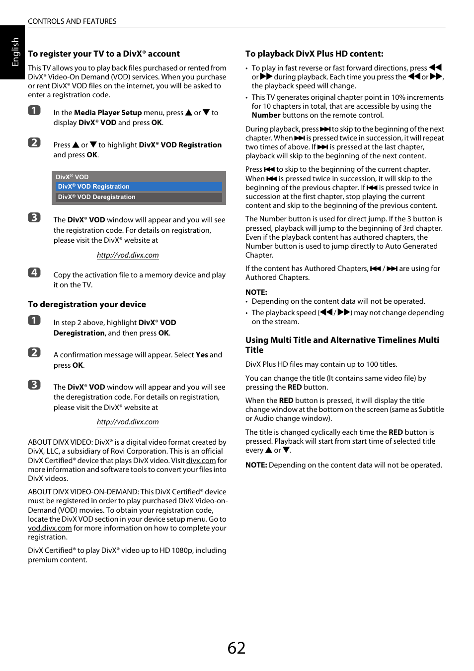 Toshiba XL975 User Manual | Page 62 / 92