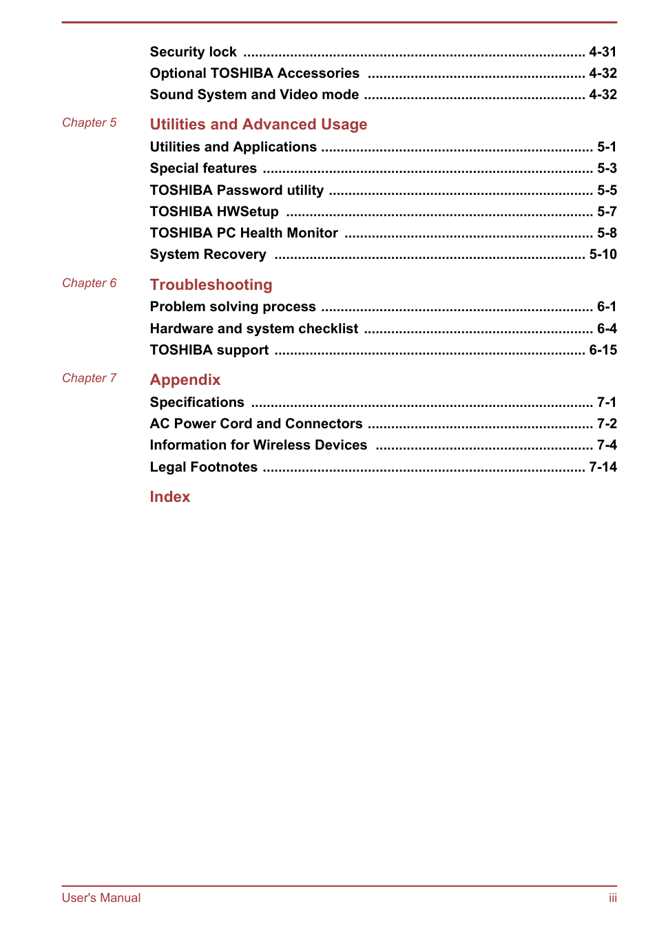 Toshiba Qosmio X70-B User Manual | Page 3 / 128