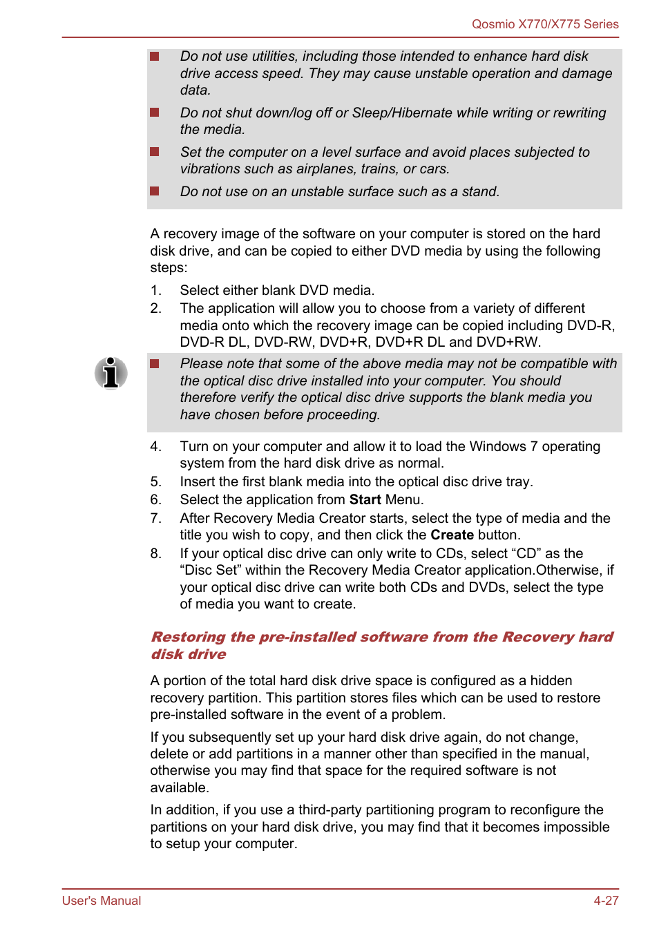 Toshiba Qosmio X770 User Manual | Page 116 / 170