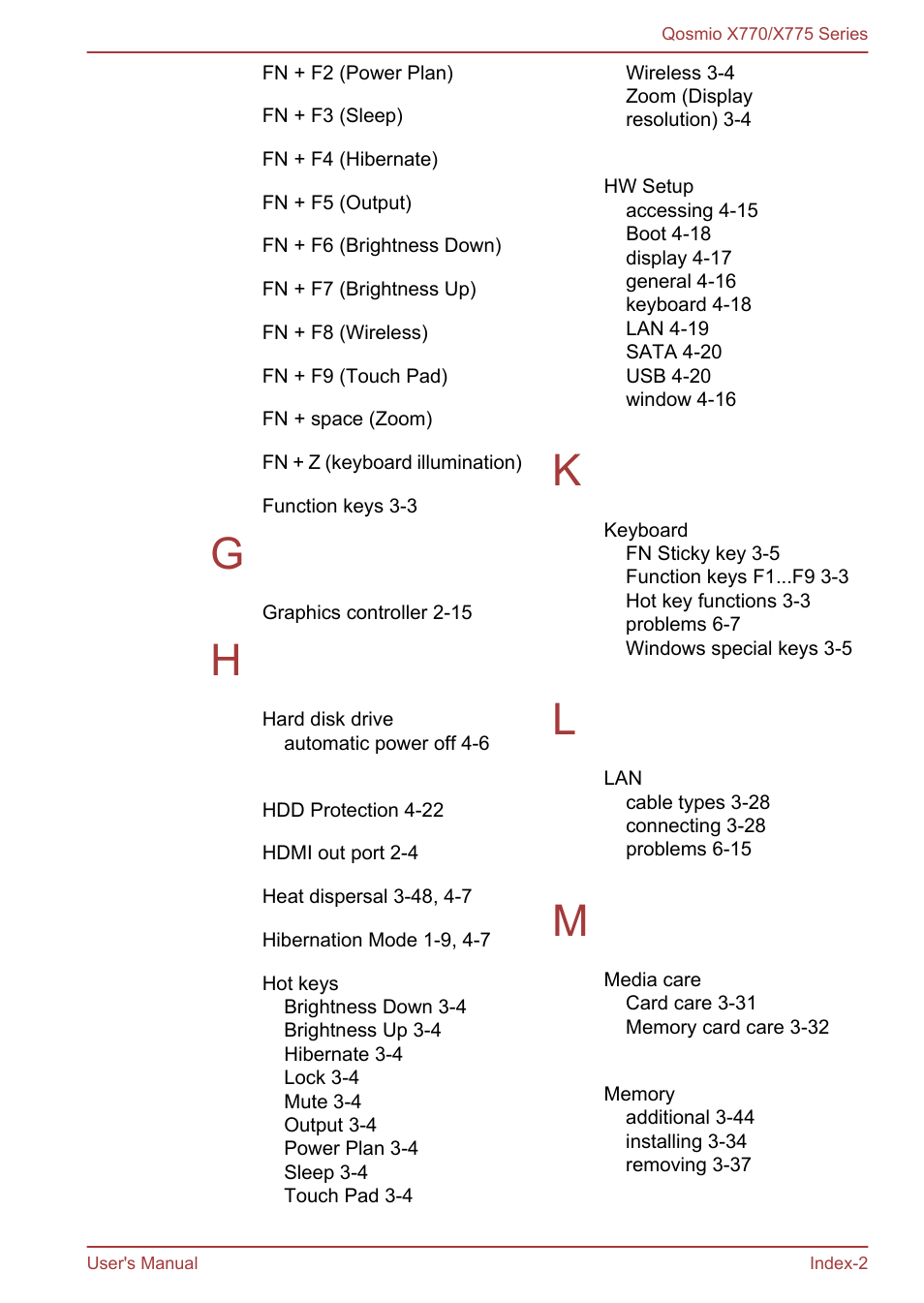 Toshiba Qosmio X770 User Manual | Page 168 / 170