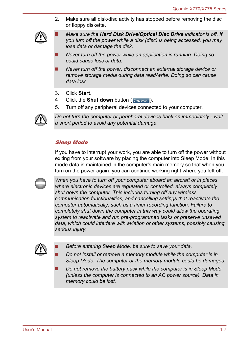Toshiba Qosmio X770 User Manual | Page 22 / 170
