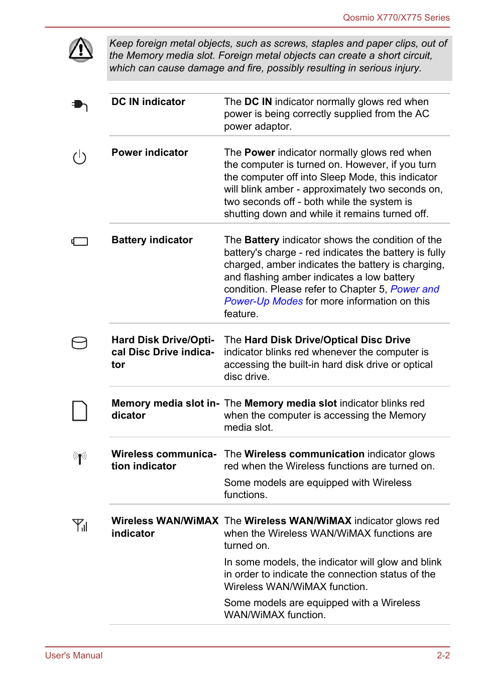 Toshiba Qosmio X770 User Manual | Page 27 / 170