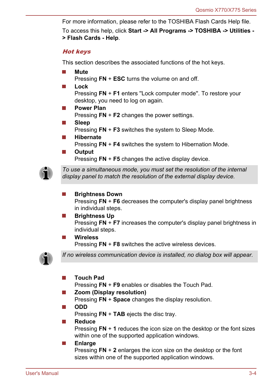 Toshiba Qosmio X770 User Manual | Page 45 / 170