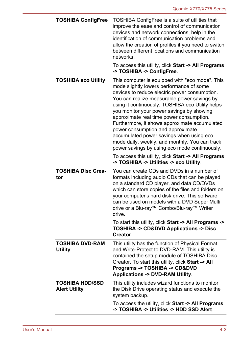 Toshiba Qosmio X770 User Manual | Page 92 / 170