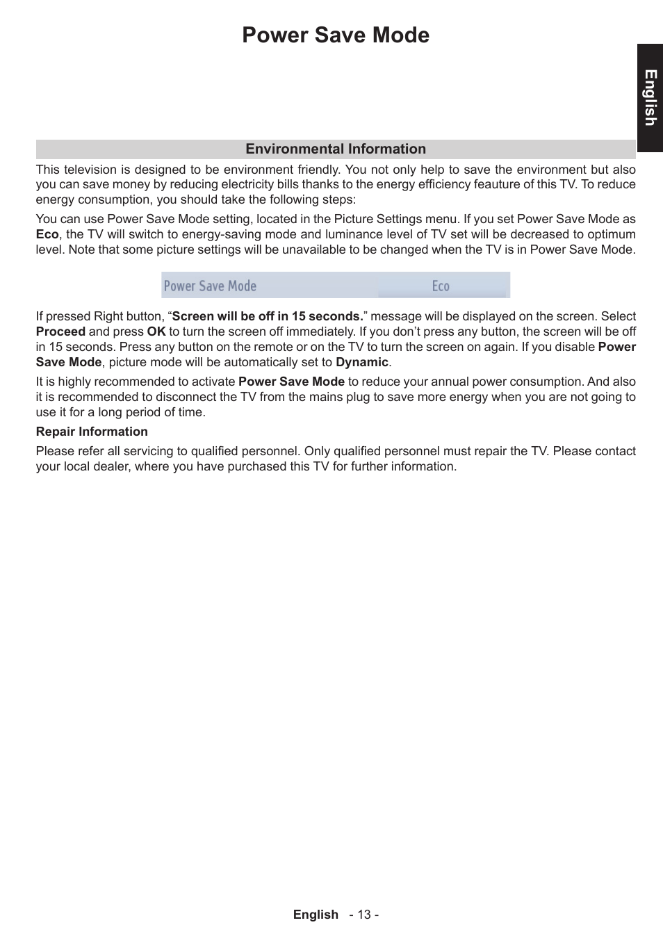 Power save mode | Toshiba T5445 User Manual | Page 13 / 60
