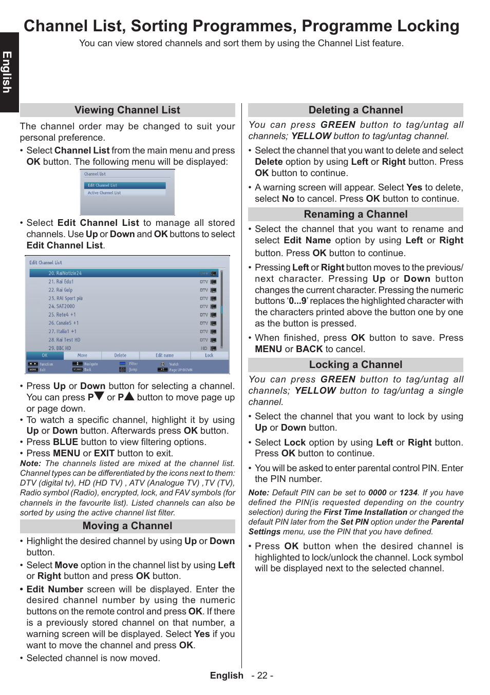 English | Toshiba T5445 User Manual | Page 22 / 60