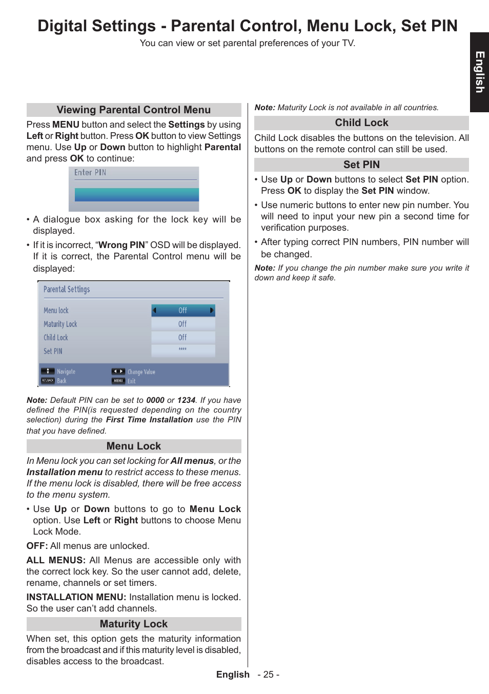 English | Toshiba T5445 User Manual | Page 25 / 60