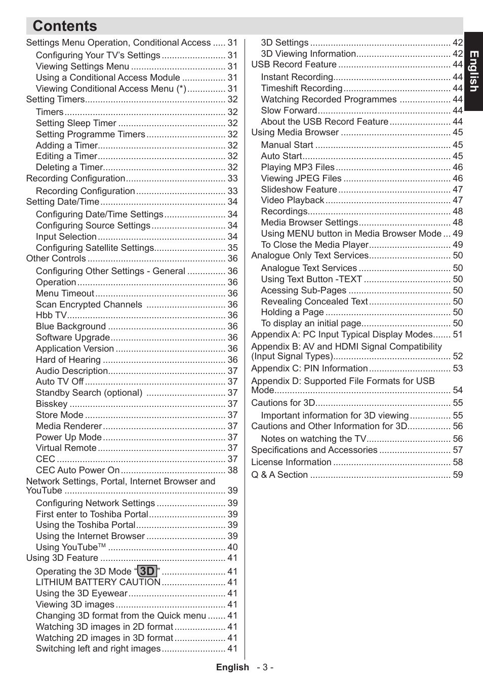 Toshiba T5445 User Manual | Page 3 / 60