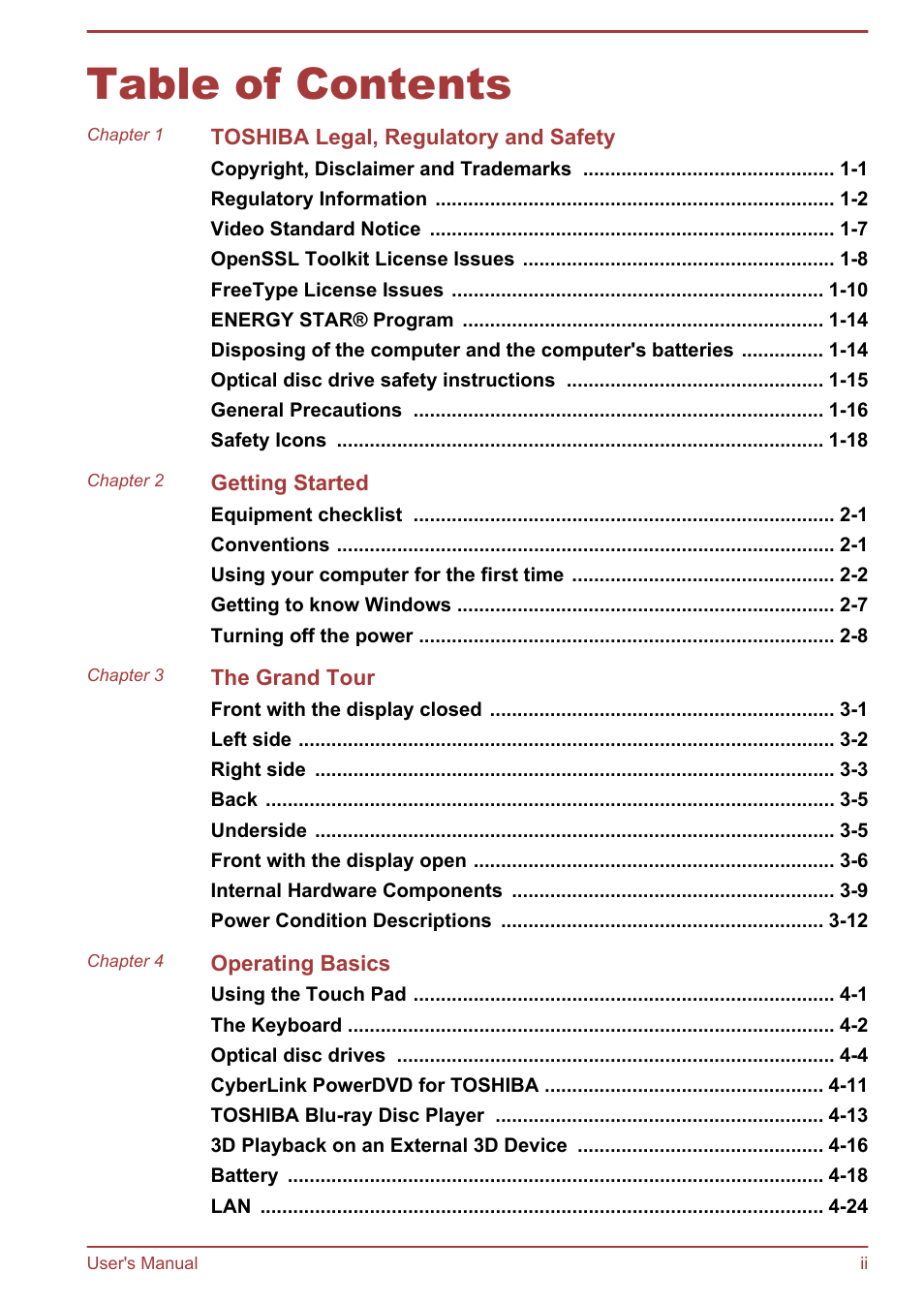 Toshiba Satellite P70-B User Manual | Page 2 / 137