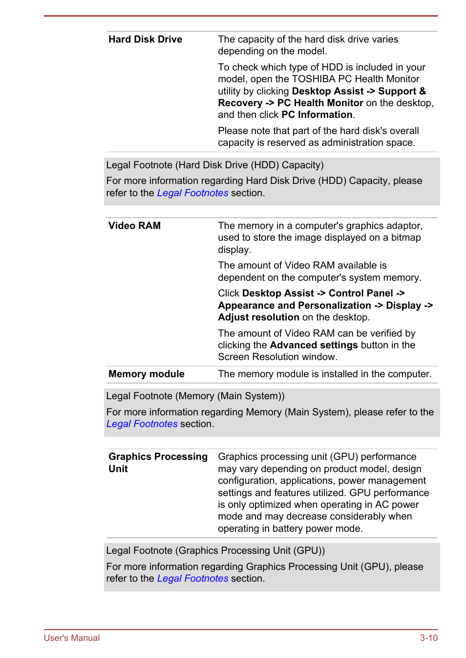 Toshiba Satellite P70-B User Manual | Page 44 / 137