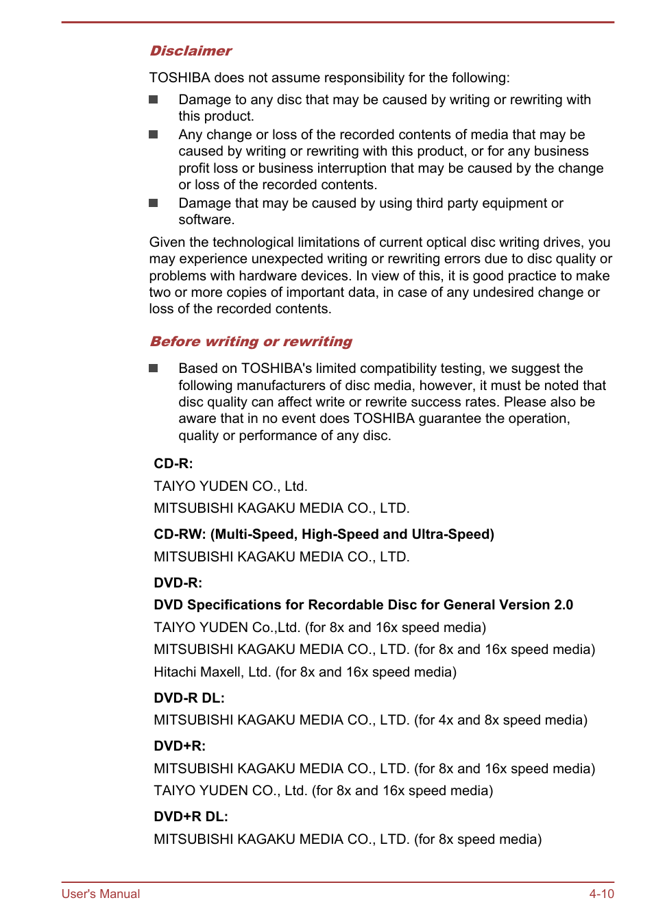 Toshiba Satellite S50-A User Manual | Page 54 / 138
