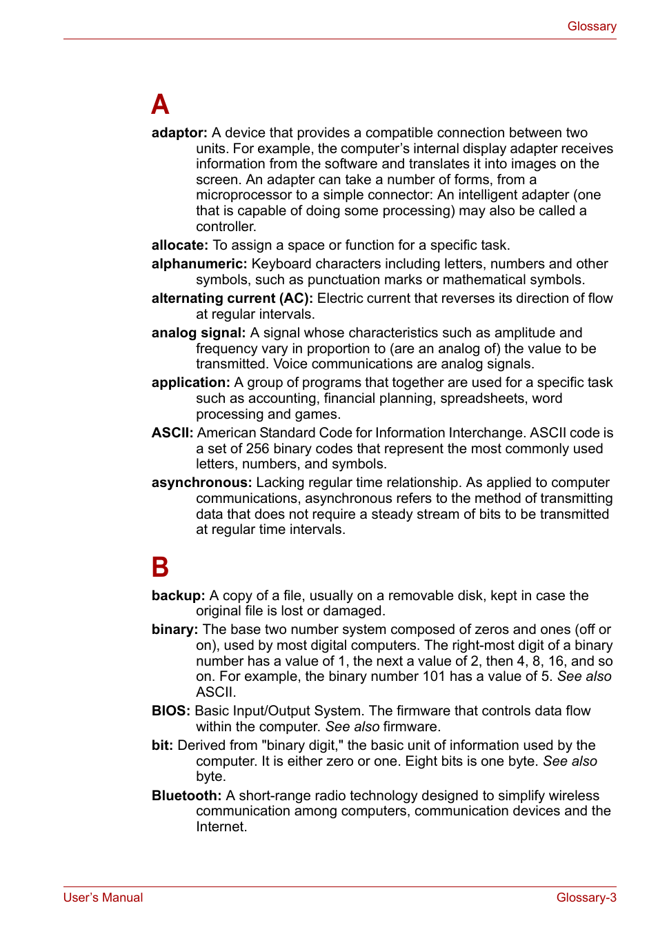 Toshiba Portege A600 User Manual | Page 204 / 219