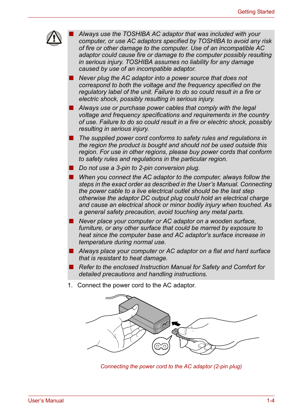 Toshiba Portege A600 User Manual | Page 21 / 219