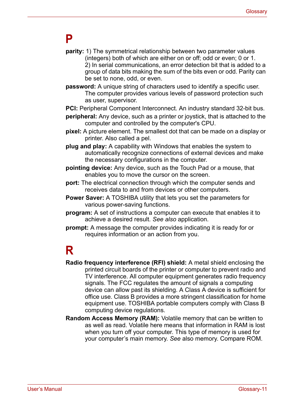 Toshiba Portege A600 User Manual | Page 212 / 219