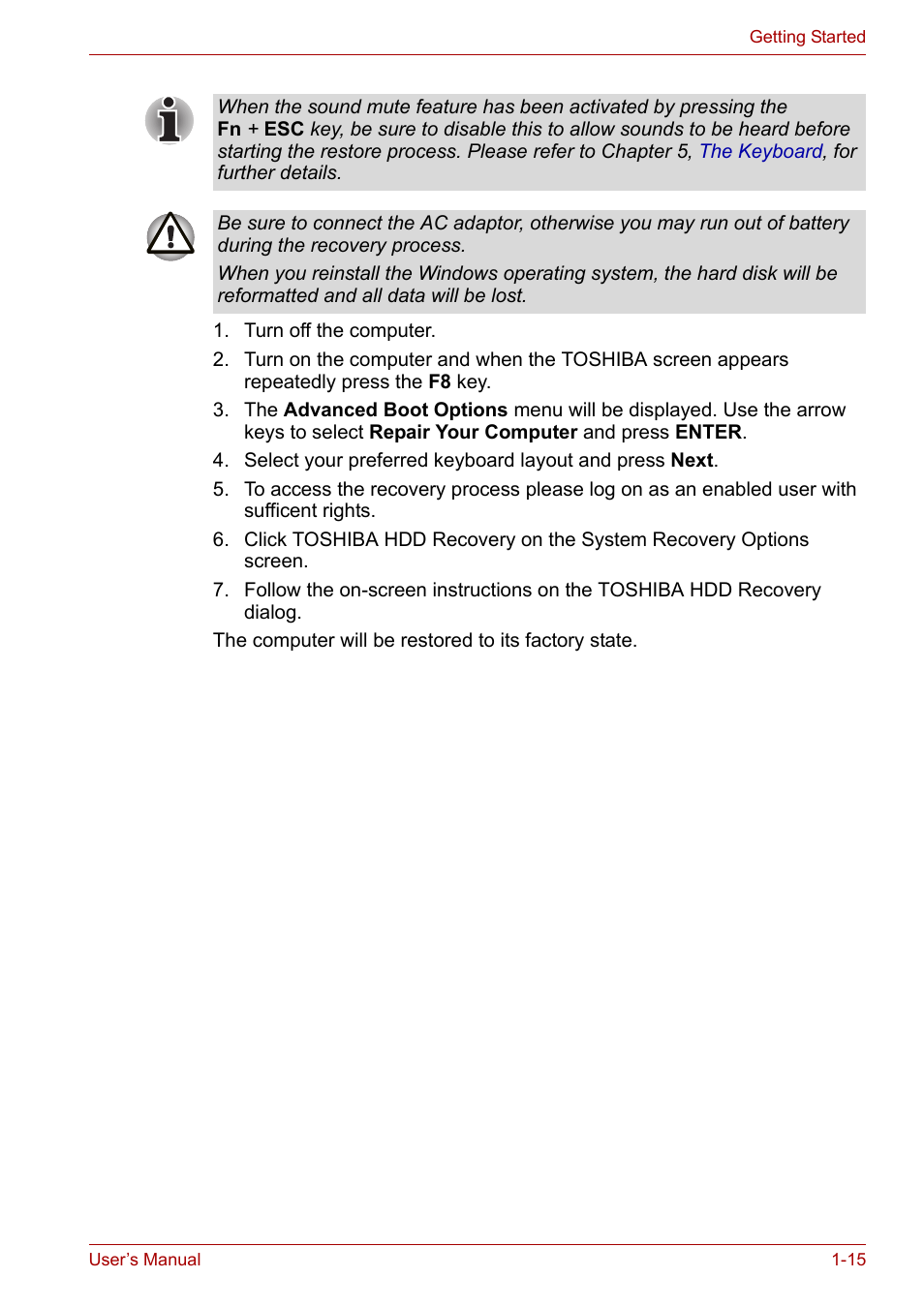 Toshiba Portege A600 User Manual | Page 32 / 219