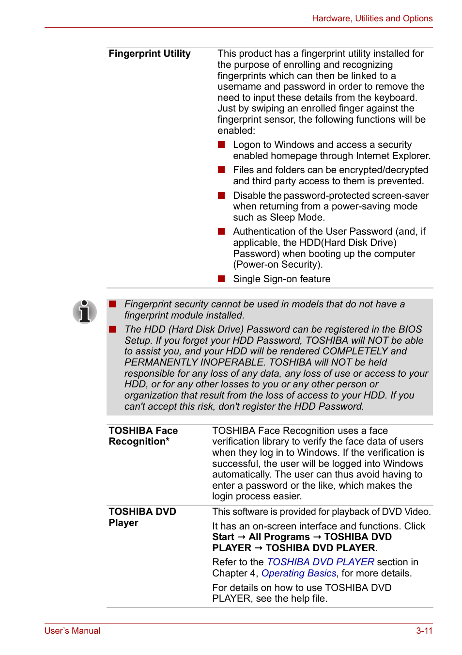 Toshiba Portege A600 User Manual | Page 62 / 219