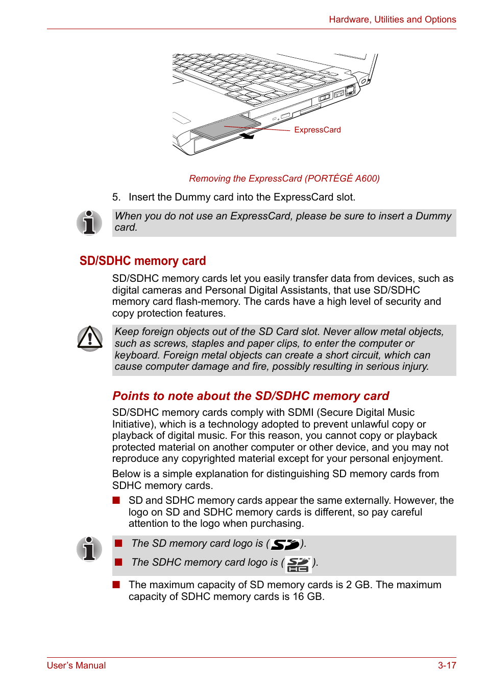 Toshiba Portege A600 User Manual | Page 68 / 219