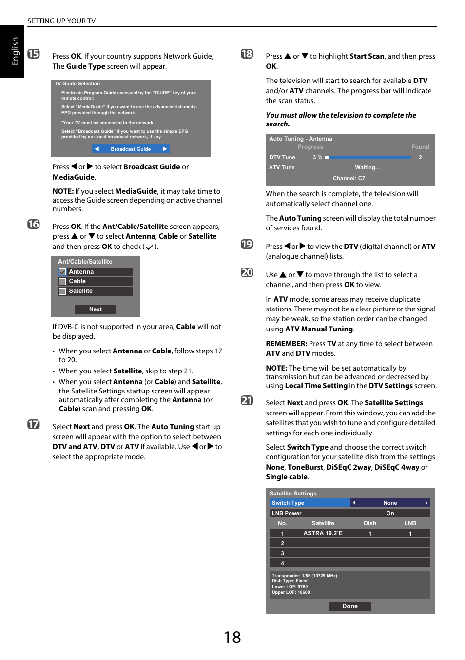 En glis h | Toshiba UL985 User Manual | Page 18 / 102