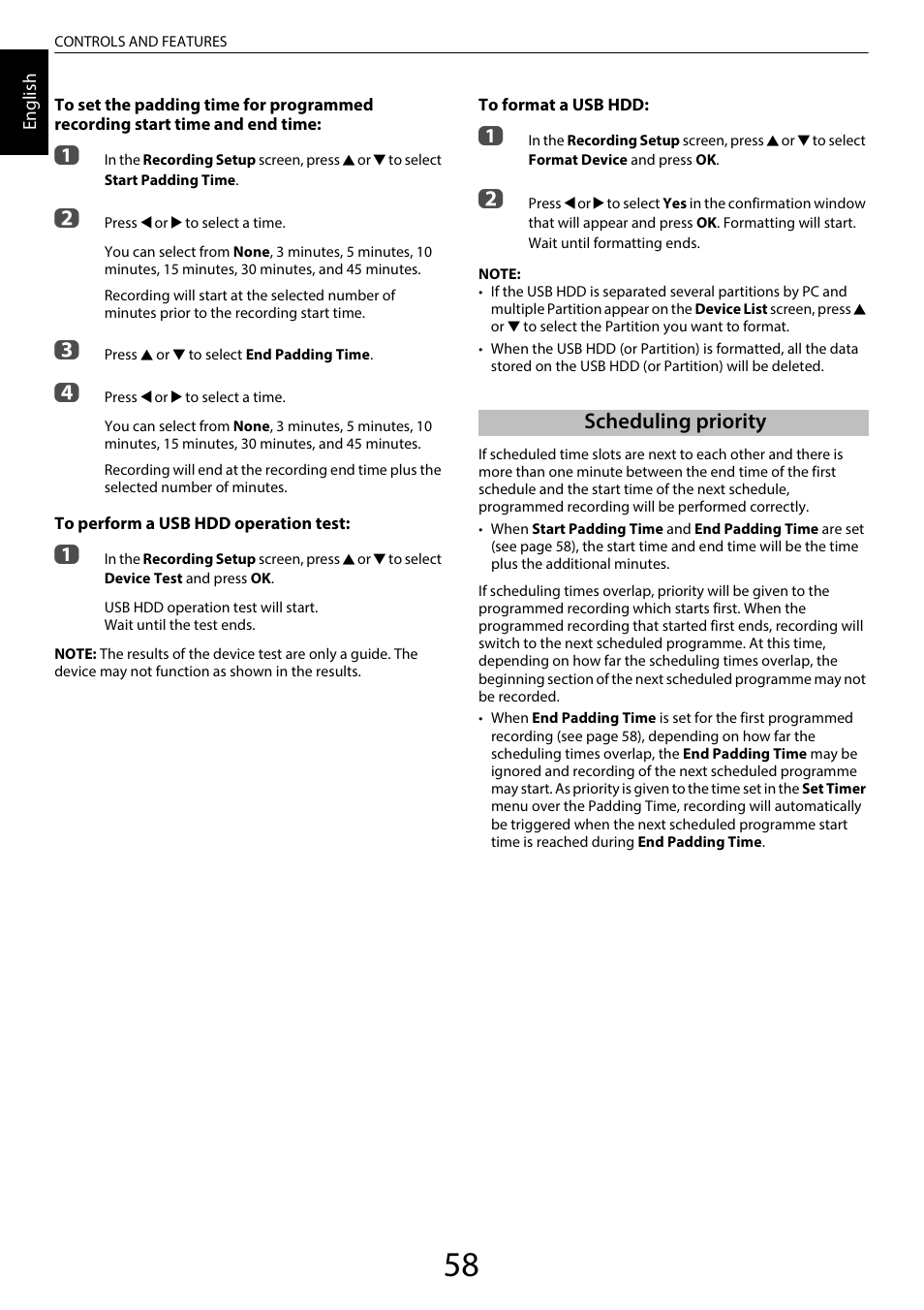 Scheduling priority | Toshiba UL985 User Manual | Page 58 / 102