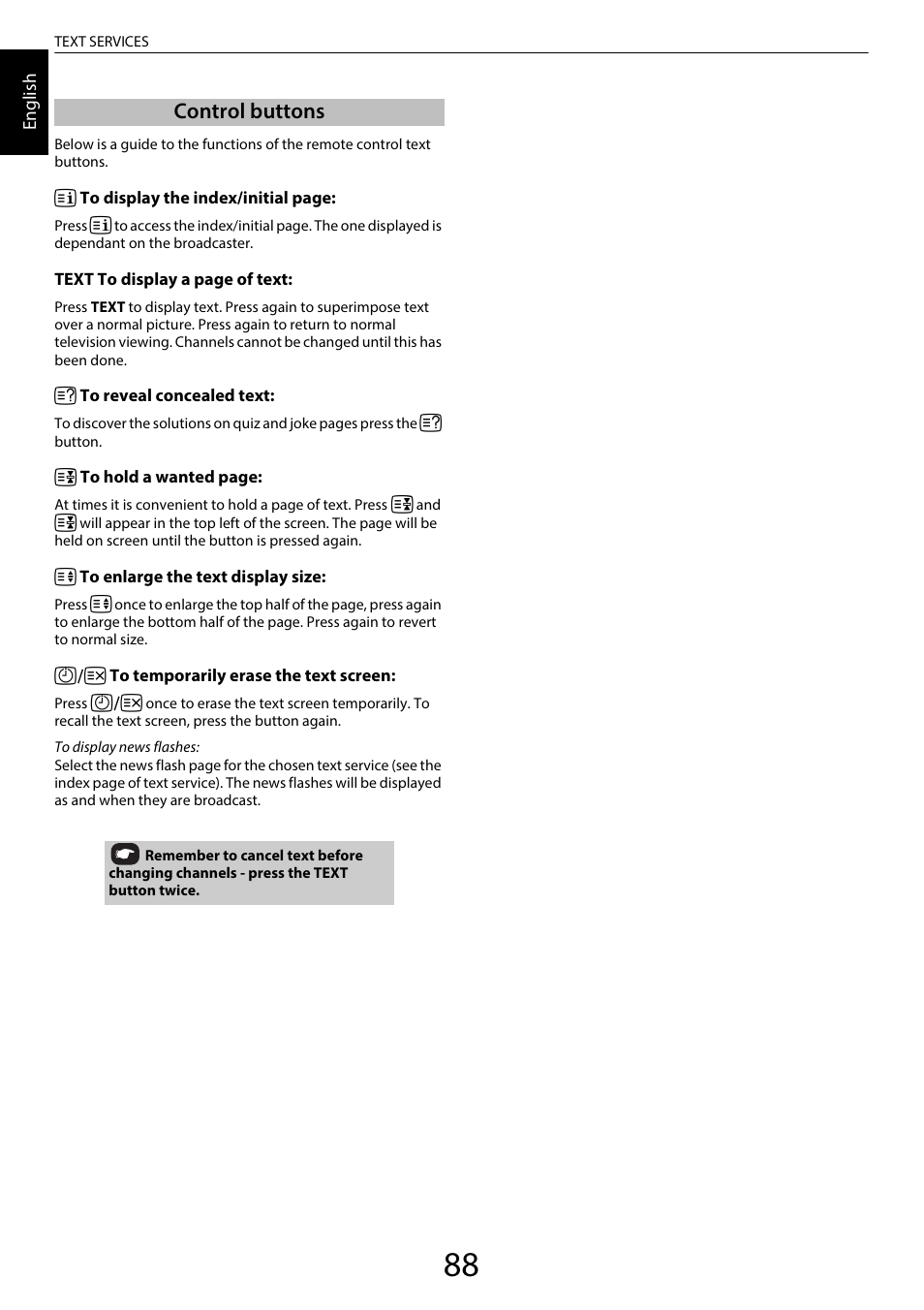 Control buttons | Toshiba UL985 User Manual | Page 88 / 102