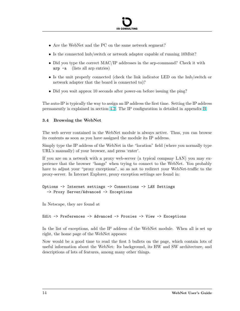 Browsing the webnet, 4 browsing the webnet | Addtron Technology Electronic Device WebNet User Manual | Page 14 / 41