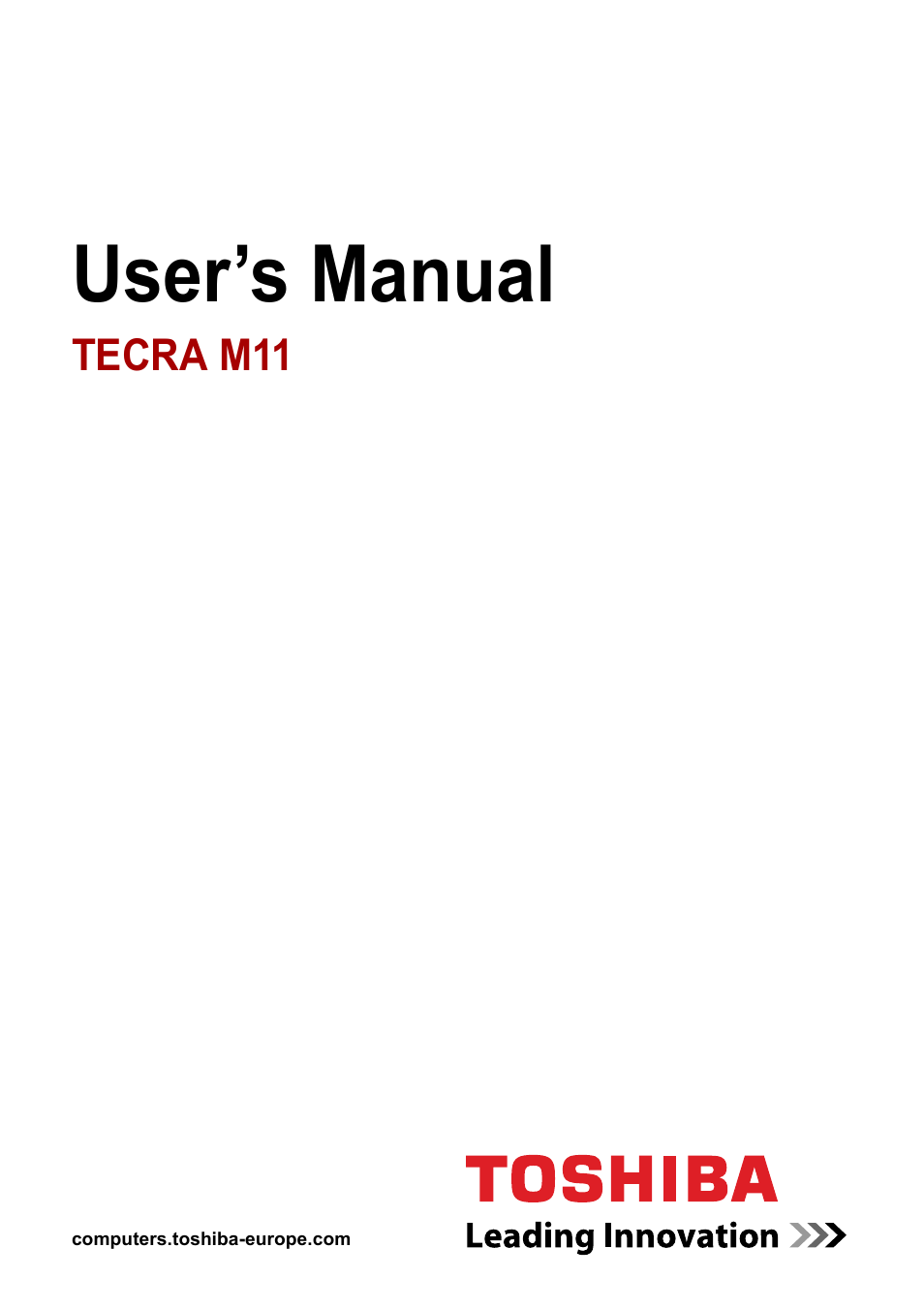 Toshiba Tecra M11 User Manual | 208 pages