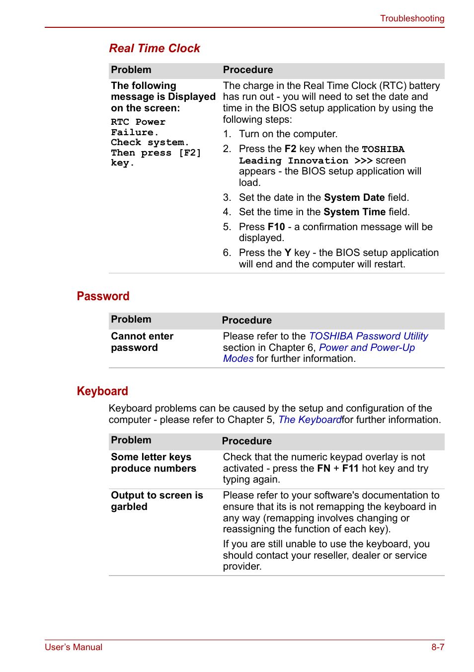 Password keyboard | Toshiba Tecra M11 User Manual | Page 162 / 208