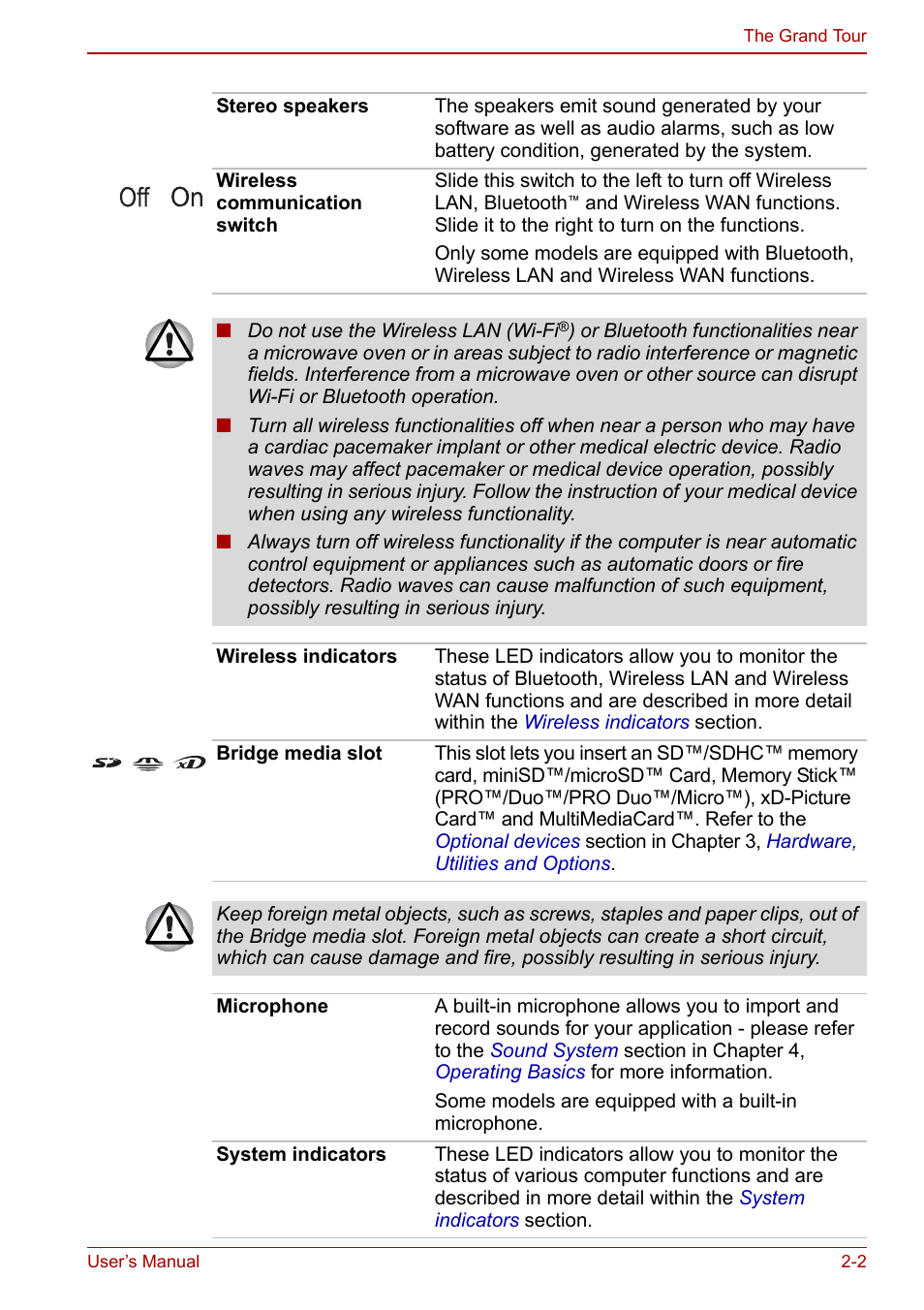 Toshiba Tecra M11 User Manual | Page 35 / 208