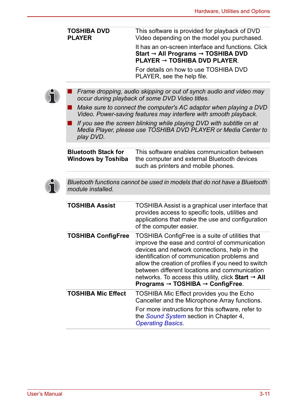 Toshiba Tecra M11 User Manual | Page 62 / 208