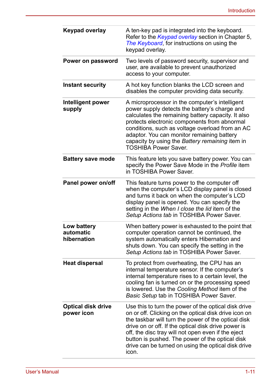 Toshiba M5 User Manual | Page 25 / 240