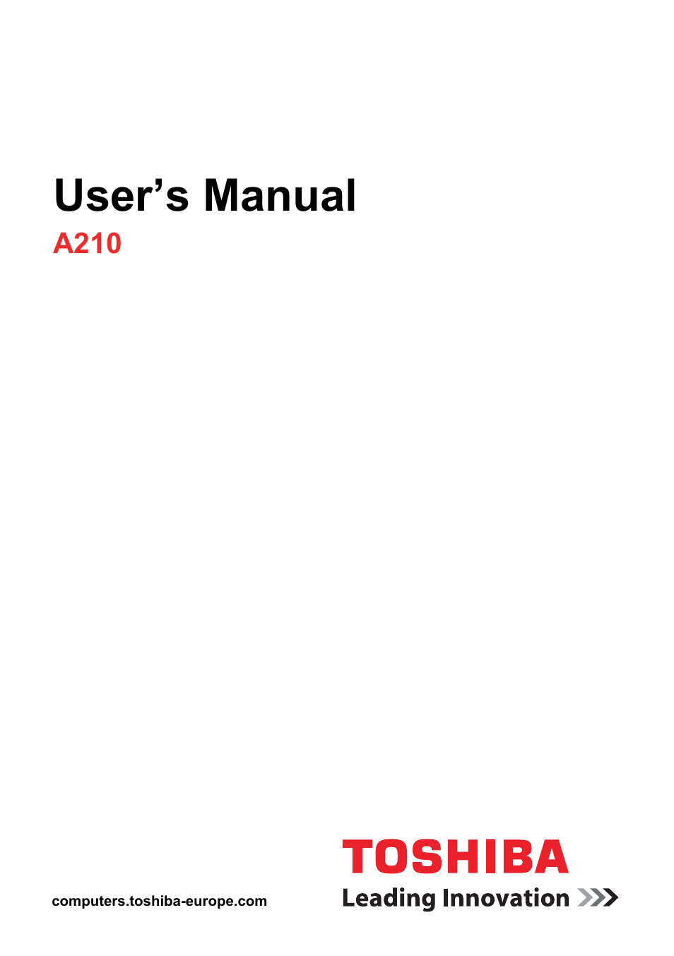 Toshiba Equium A210 User Manual | 170 pages