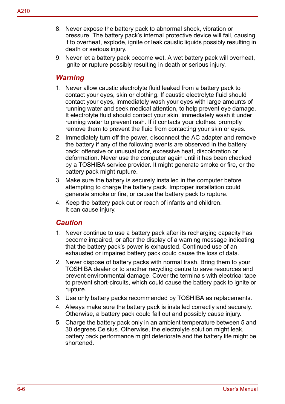 Toshiba Equium A210 User Manual | Page 100 / 170